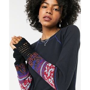 Free People in The Mix Cuff Thermal Top - Winter Ice XS